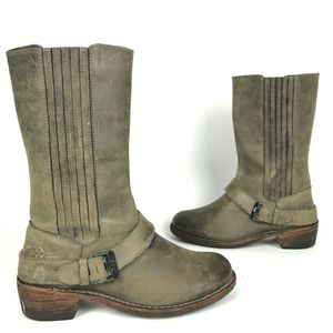 Dr Martens Tall Leather Mid Calf Chelsea Boots 9